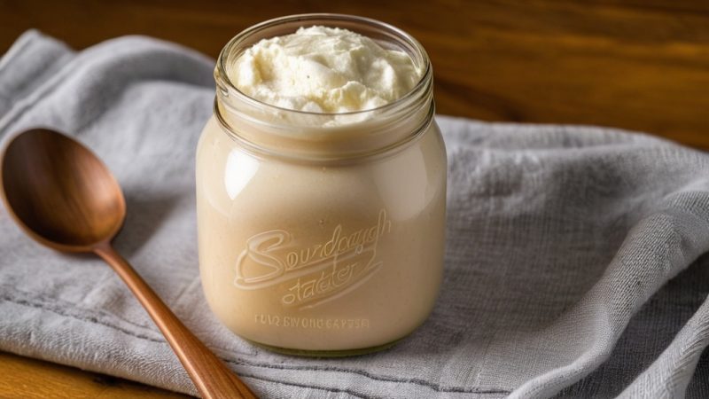 Photo Sourdough Starter Float Test